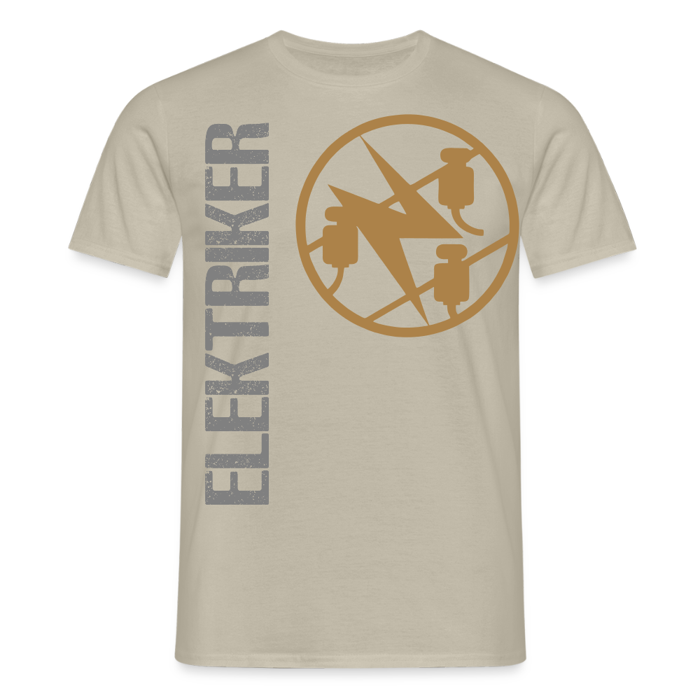 Unisex T-Shirt "Elektriker" Sandbeige Männer T-Shirt