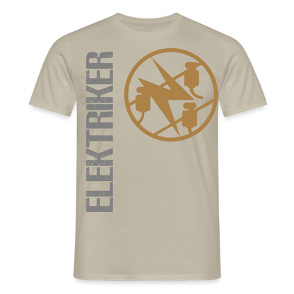Unisex T-Shirt "Elektriker" Sandbeige Männer T-Shirt