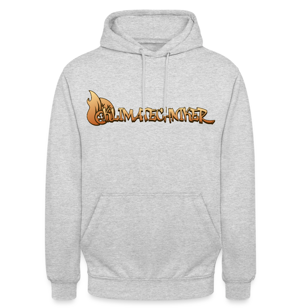 Unisex Hoodie"Klimatechniker" Hellgrau meliert Unisex Hoodie