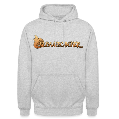 Unisex Hoodie"Klimatechniker" Hellgrau meliert Unisex Hoodie