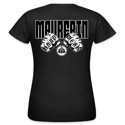 Frauen T-Shirt "Maurerin" (beidseitig bedruckt) Schwarz Frauen T-Shirt