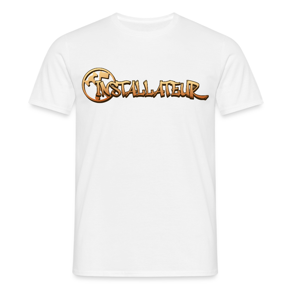 Unisex T-Shirt "Installateur" Weiß Männer T-Shirt
