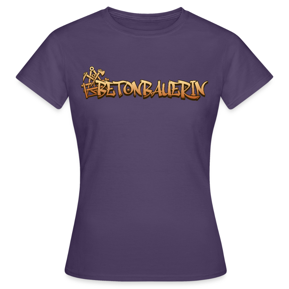 Frauen T-Shirt "Betonbauerin" Dunkellila Frauen T-Shirt
