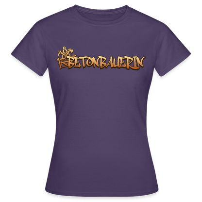Frauen T-Shirt "Betonbauerin" Dunkellila Frauen T-Shirt