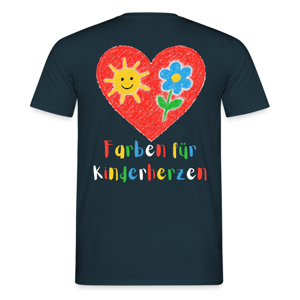 Unisex T-Shirt "Farben für Kinderherzen" (beidseitig bedruckt) Männer T-Shirt