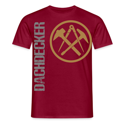Unisex T-Shirt "Dachdecker" Ziegelrot Männer T-Shirt