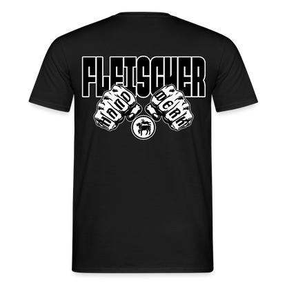 Unisex T-Shirt "Fleischer" (beidseitig bedruckt) Schwarz Männer T-Shirt