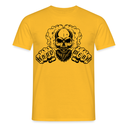 Unisex T-Shirt "Blackbeard-Handwerk" Gelb Männer T-Shirt