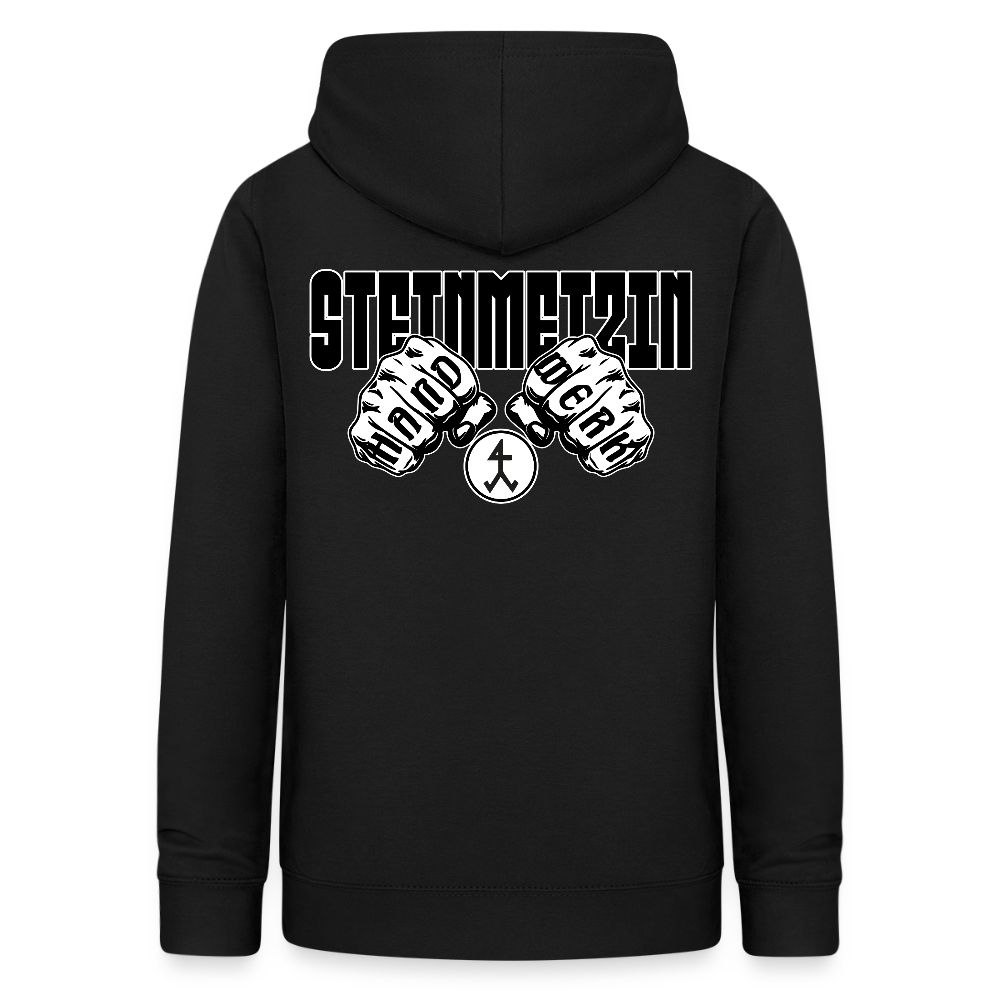 Frauen Hoodie "Steinmetzin" (beidseitig beruckt) Schwarz Frauen Hoodie