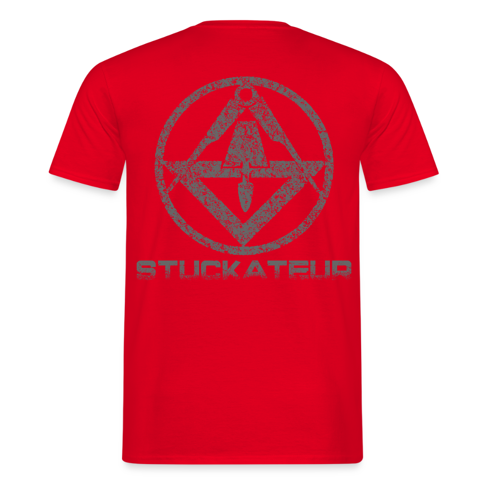 Unisex T-Shirt "Stuckateur" Rot Männer T-Shirt