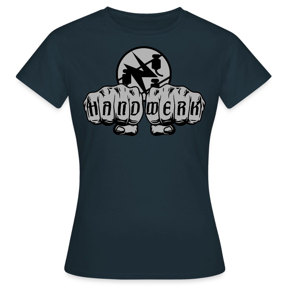 Frauen T-Shirt "Elektriker" Navy Frauen T-Shirt