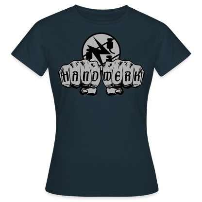 Frauen T-Shirt "Elektriker" Navy Frauen T-Shirt