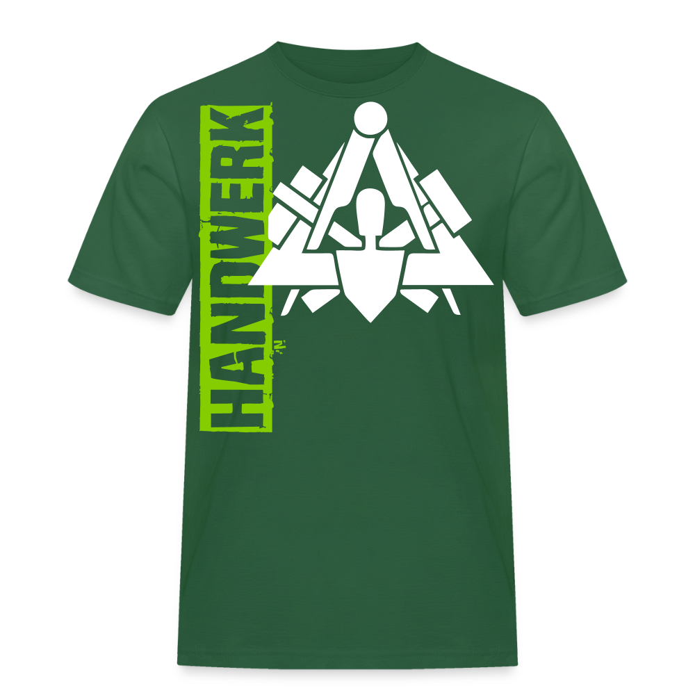 Unisex Workwear T-Shirt "Maurer" Flaschengrün Männer Workwear T-Shirt