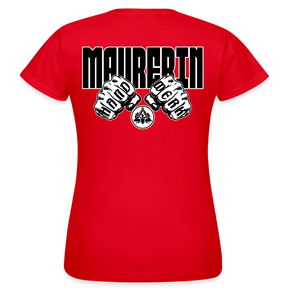 Frauen T-Shirt "Maurerin" (beidseitig bedruckt) Rot Frauen T-Shirt