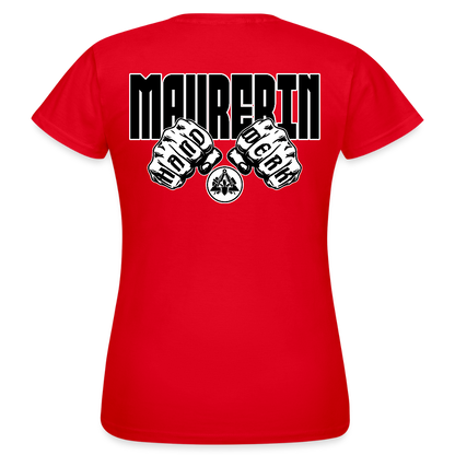 Frauen T-Shirt "Maurerin" (beidseitig bedruckt) Rot Frauen T-Shirt