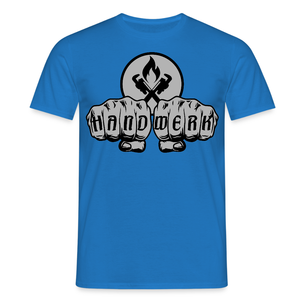 Unisex T-Shirt "Heizungsbauer" Royalblau Männer T-Shirt