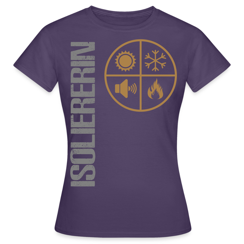 Frauen T-Shirt "Isoliererin" Dunkellila Frauen T-Shirt