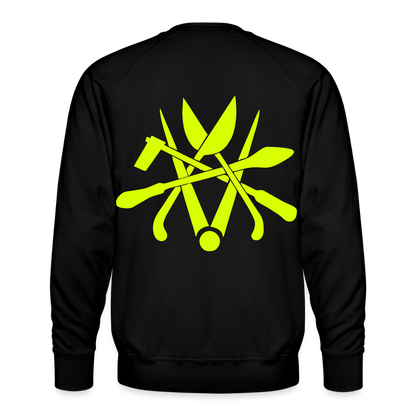 Unisex Premium Pullover "Spengler" neongelb - Schwarz