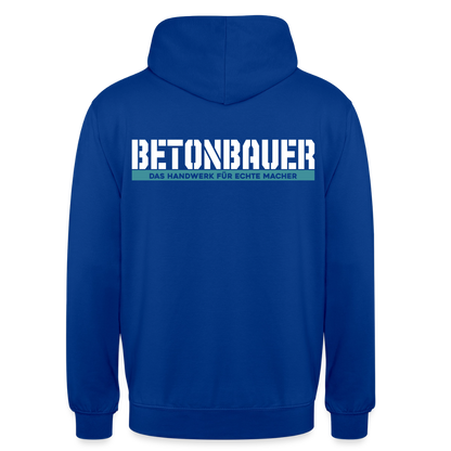 Unisex Hoodie HW-300 | MACHER "Betonbauer" Royalblau Unisex Hoodie {{ color }}