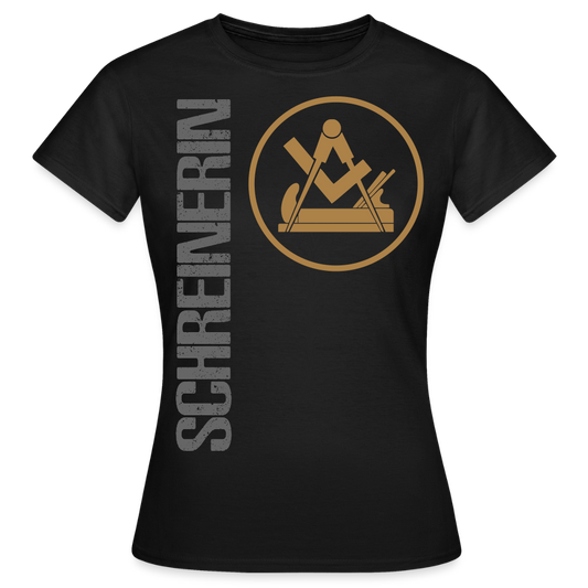Frauen T-Shirt "Schreinerin" - Schwarz