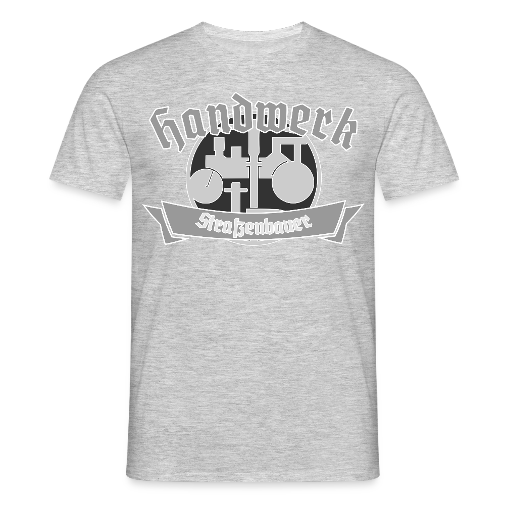 Unisex T-Shirt "Strassenbauer" Grau meliert Männer T-Shirt