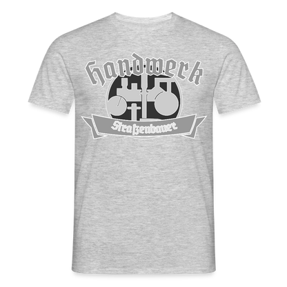 Unisex T-Shirt "Strassenbauer" Grau meliert Männer T-Shirt
