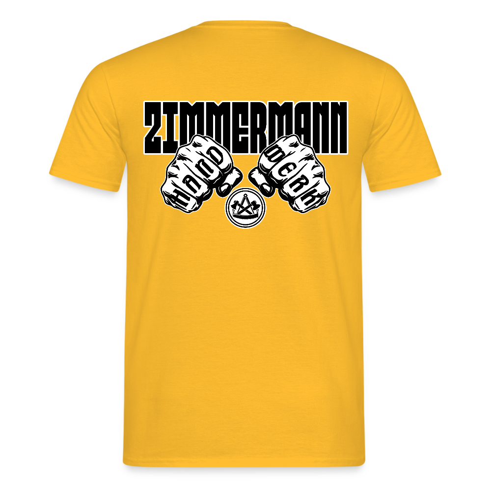 Unisex T-Shirt "Zimmermann" Gelb Männer T-Shirt
