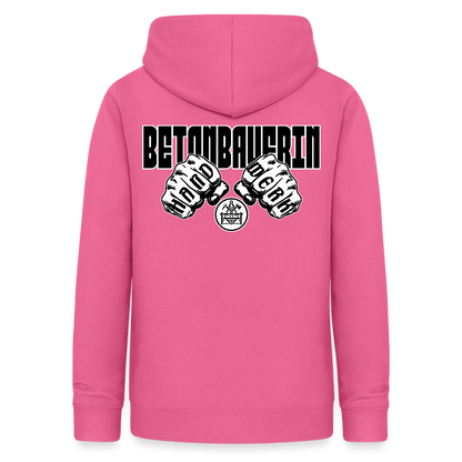 Frauen Hoodie "Betonbauerin" (beidseitig beruckt) - Pink