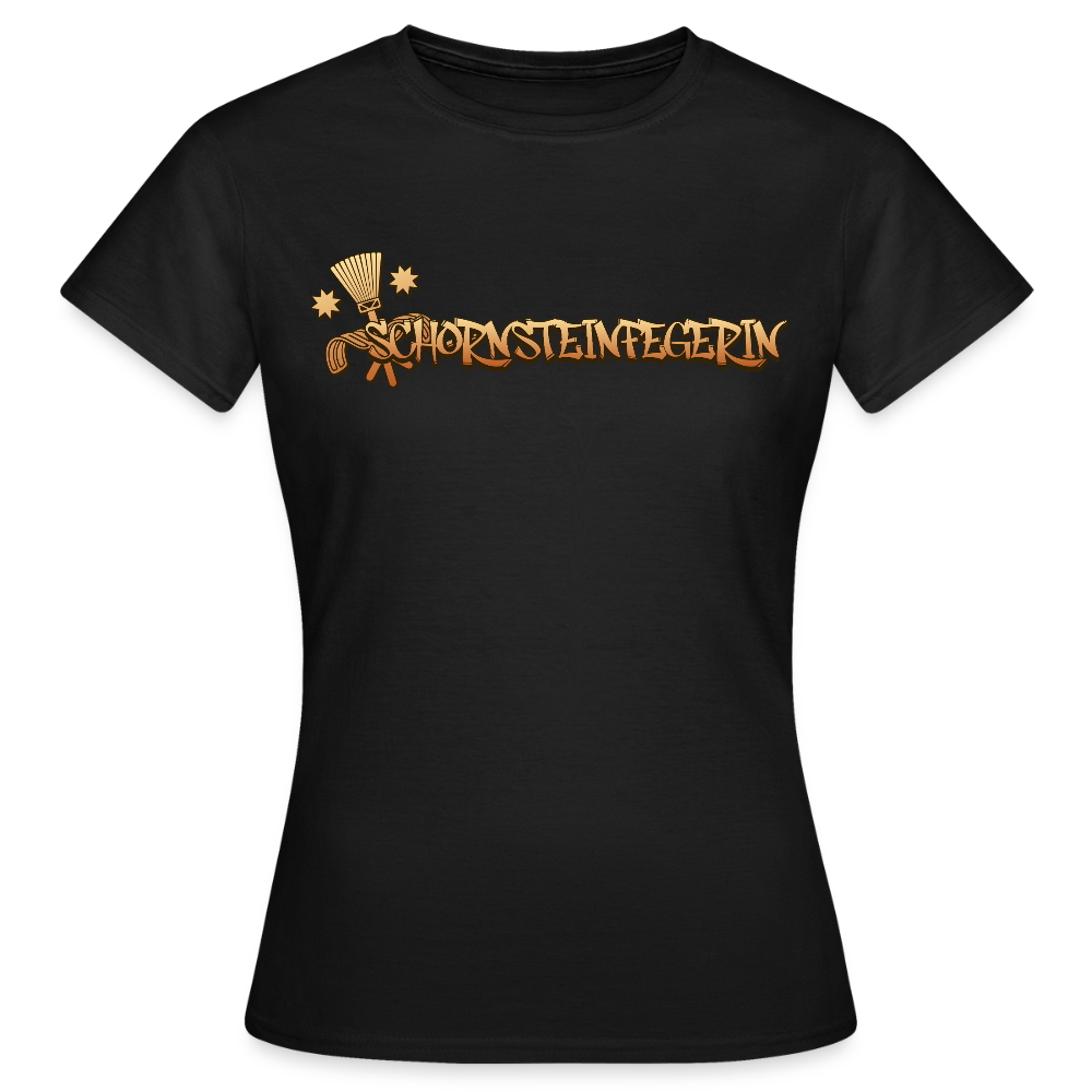 Frauen T-Shirt "Schornsteinfegerin" Schwarz Frauen T-Shirt