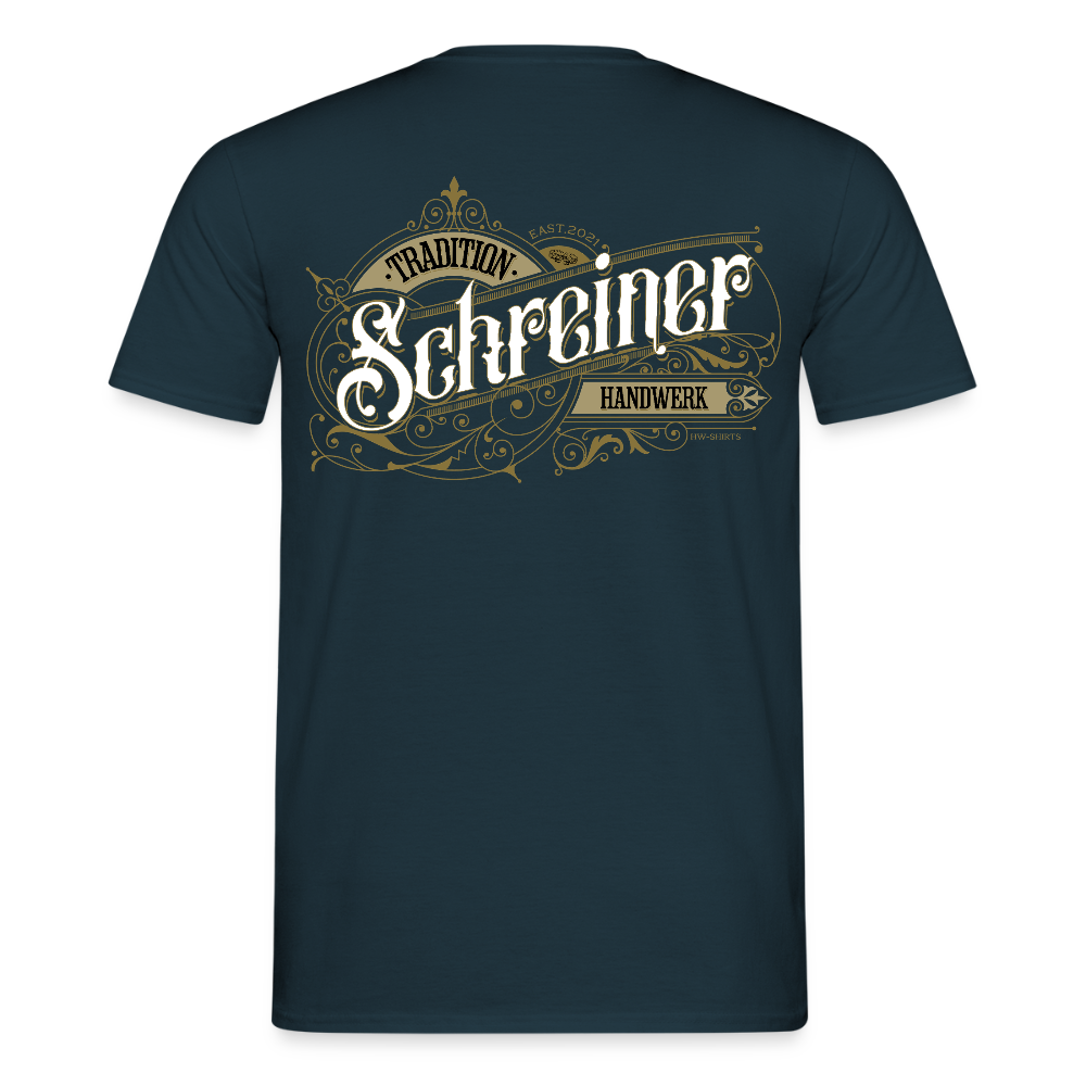 Unisex T-Shirt "Schreiner" Nostalgie Handwerk Navy Männer T-Shirt