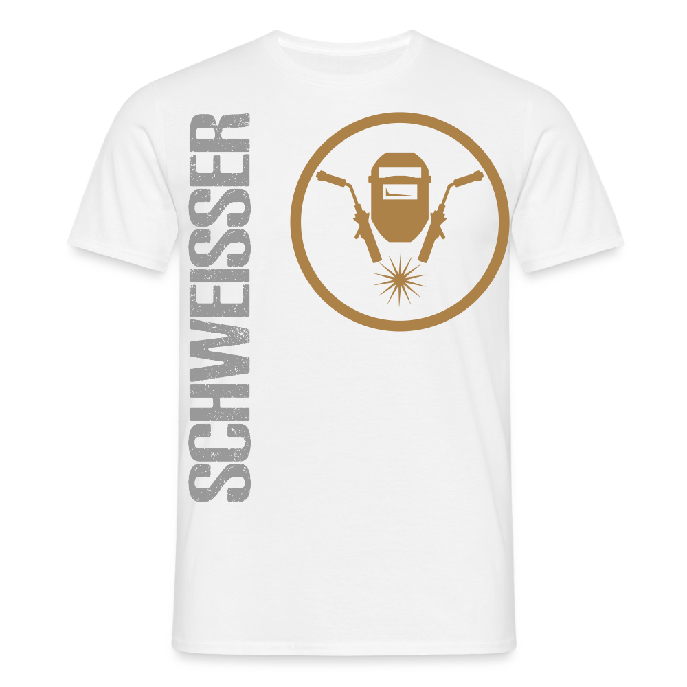 Unisex T-Shirt "Schweisser" Weiß Männer T-Shirt