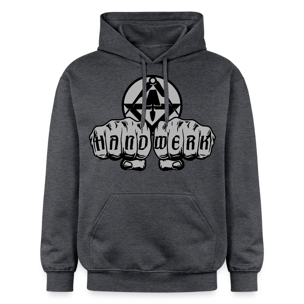 Gildan Unisex Softstyle® "Stuckateur" Dunkelgrau meliert Gildan Unisex Softstyle® Midweight Hoodie