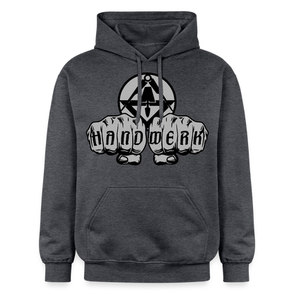 Gildan Unisex Softstyle® "Stuckateur" Dunkelgrau meliert Gildan Unisex Softstyle® Midweight Hoodie