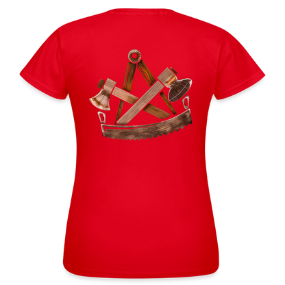 Frauen T-Shirt "Zimmermann" (beidseitig bedruckt) - Rot
