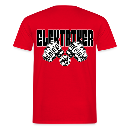 Unisex T-Shirt "Elektriker" Rot Männer T-Shirt