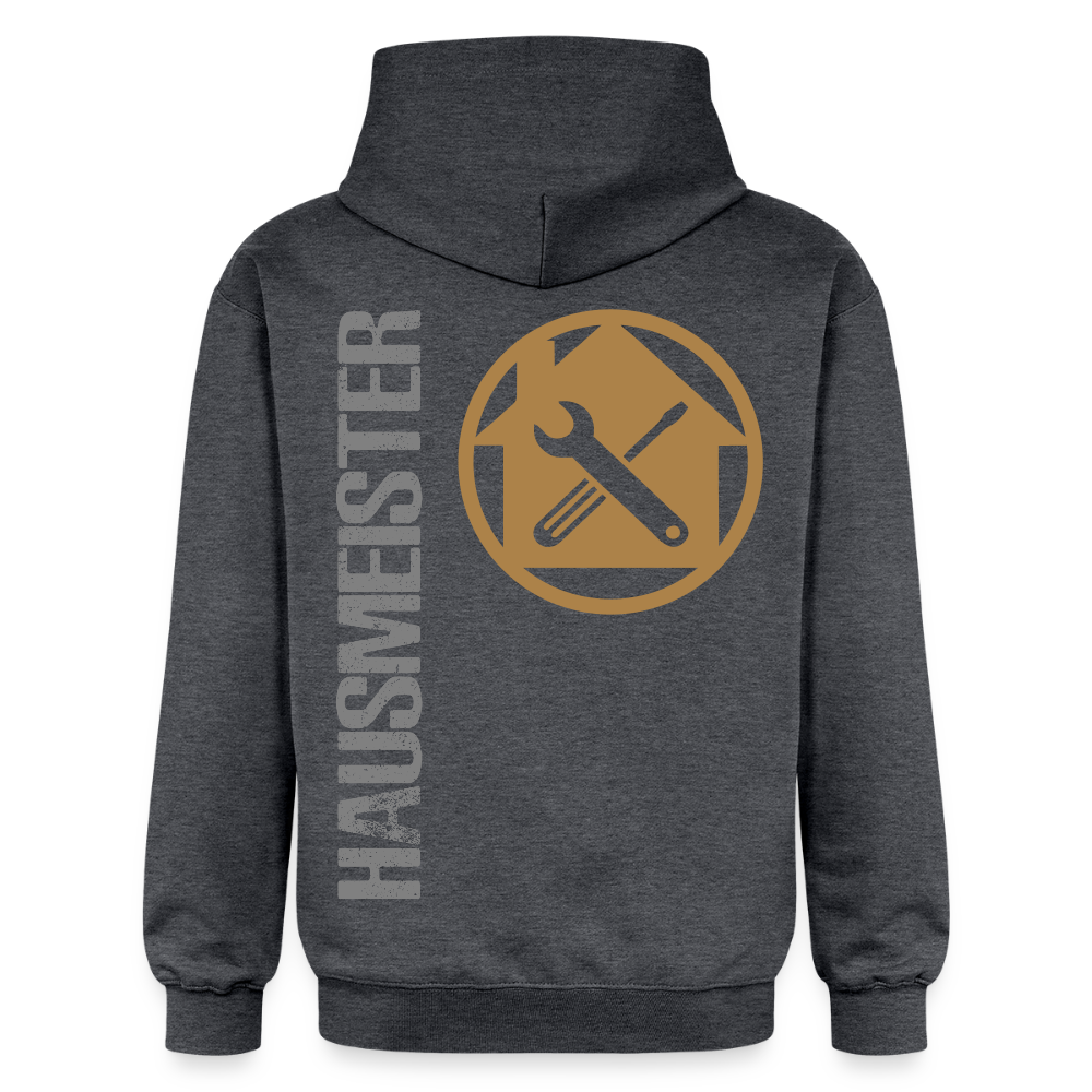 Gildan Unisex Softstyle® "Hausmeister" Dunkelgrau meliert Gildan Unisex Softstyle® Midweight Hoodie