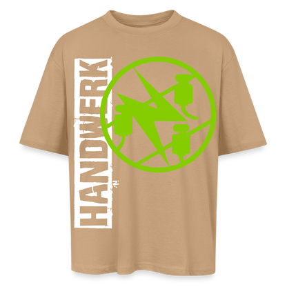 Oversized Unisex T-Shirt "Elektriker" Beige Oversized Unisex T-Shirt