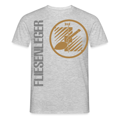 Unisex T-Shirt "Fliesenleger" Grau meliert Männer T-Shirt
