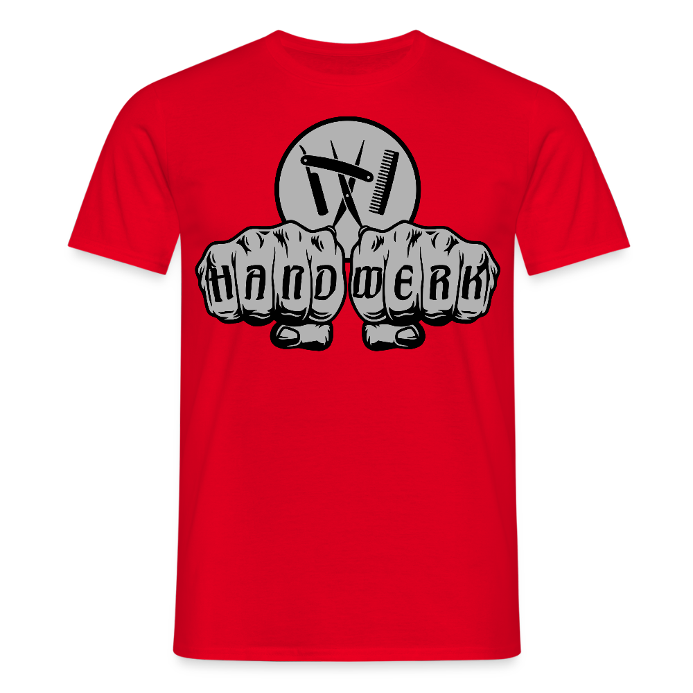 Unisex T-Shirt "Friseur" Rot Männer T-Shirt