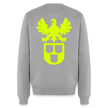 Unisex Premium Pullover "Lackierer" neongelb Grau meliert Männer Premium Pullover