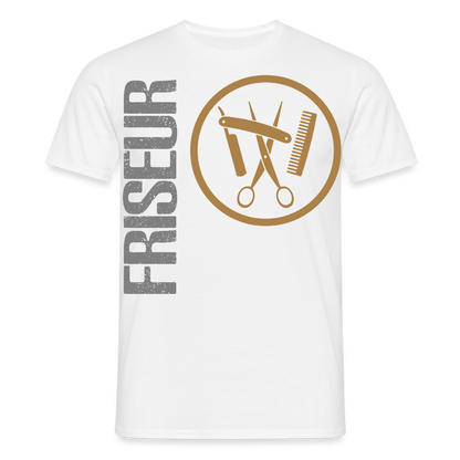 Unisex T-Shirt "Friseur" Weiß Männer T-Shirt