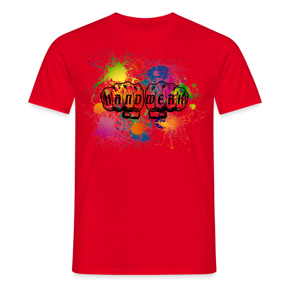 Unisex T-Shirt "Handwerk-Farbklecks" Rot Männer T-Shirt