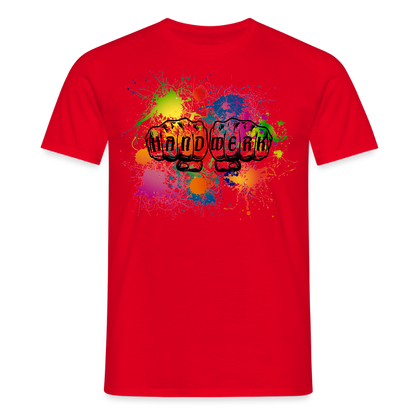 Unisex T-Shirt "Handwerk-Farbklecks" Rot Männer T-Shirt