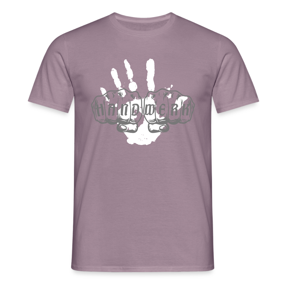 Unisex T-Shirt "Hand" Lilagrau Männer T-Shirt