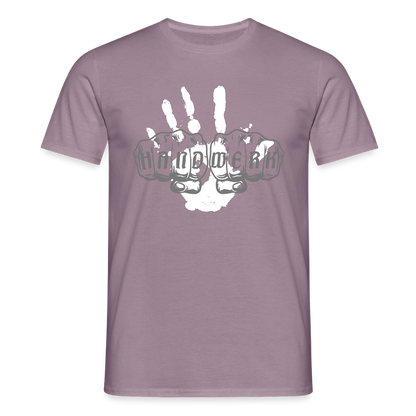 Unisex T-Shirt "Hand" Lilagrau Männer T-Shirt