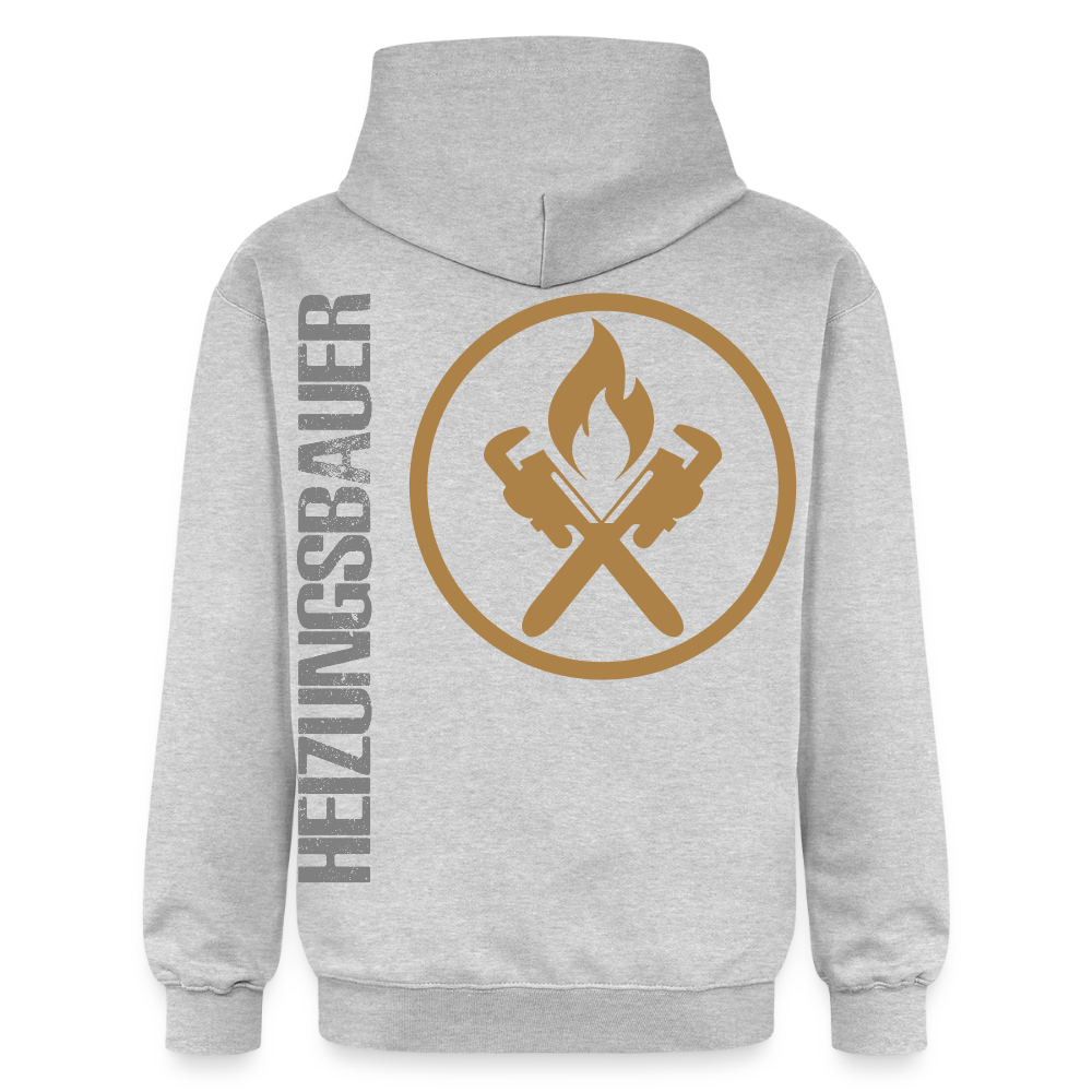 Gildan Unisex Softstyle® "Heizungsbauer" Hellgrau meliert Gildan Unisex Softstyle® Midweight Hoodie