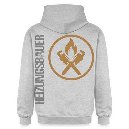 Gildan Unisex Softstyle® "Heizungsbauer" Hellgrau meliert Gildan Unisex Softstyle® Midweight Hoodie