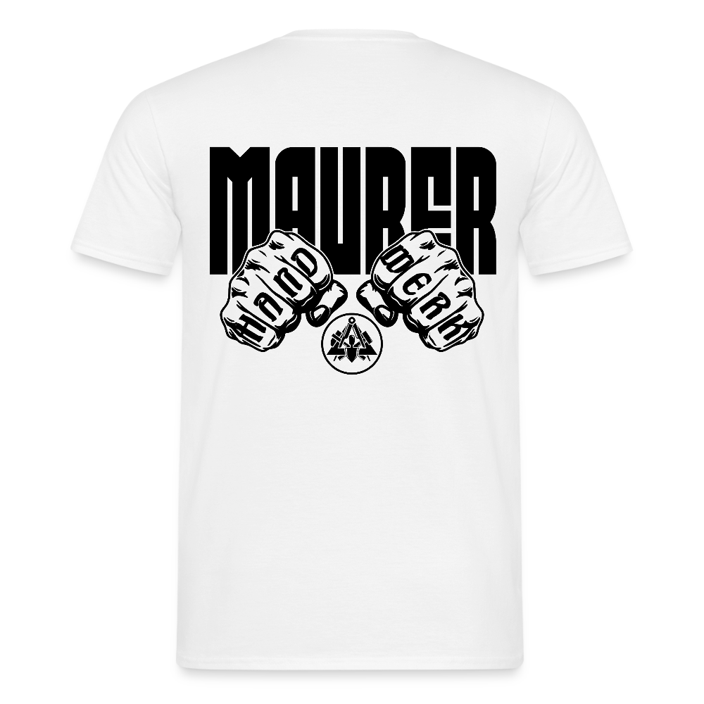 Unisex T-Shirt "Maurer" Weiß Männer T-Shirt