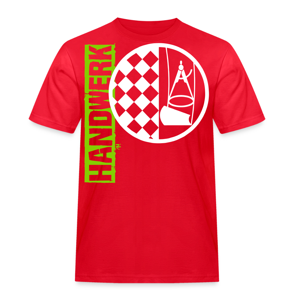 Unisex Workwear T-Shirt "Bodenleger" Rot Männer Workwear T-Shirt