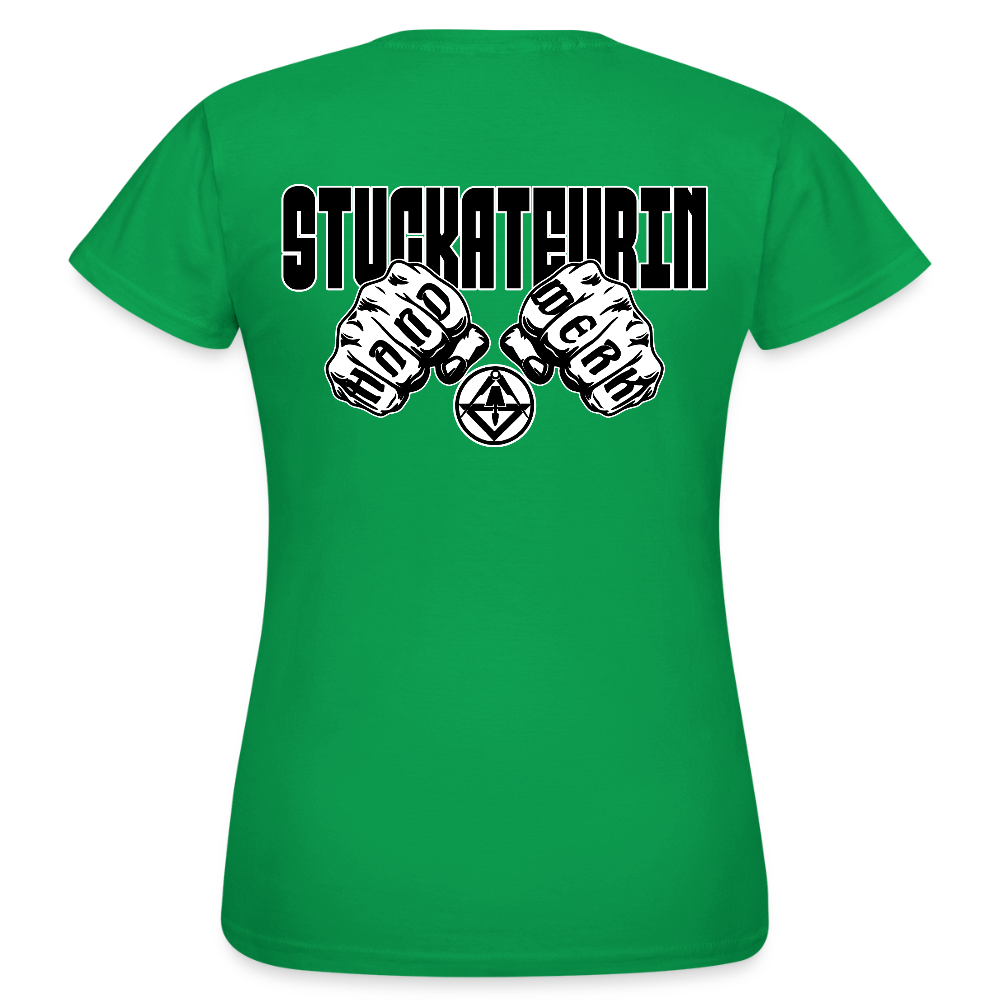 Frauen T-Shirt "Stuckateurin" (beidseitig bedruckt) Kelly Green Frauen T-Shirt